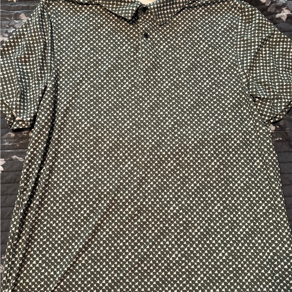 Green Patterned Polo Shirt